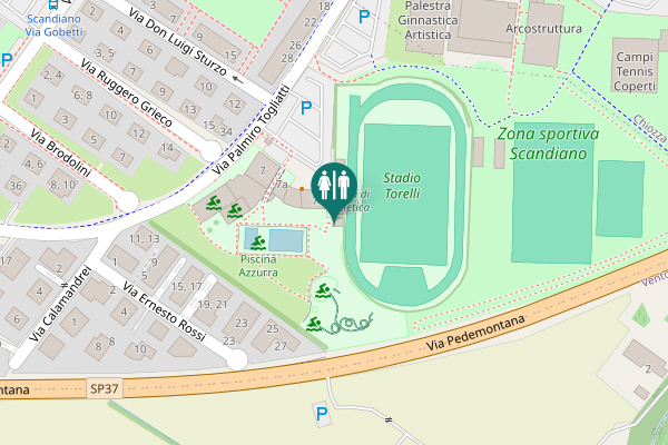 Map showing location of Via Palmiro Togliatti 7 Toilet