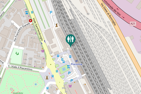Map showing location of Piazzale Guglielmo Marconi 11 Toilet