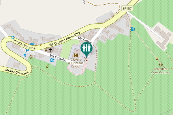 Map showing location of Via Castello Toilet