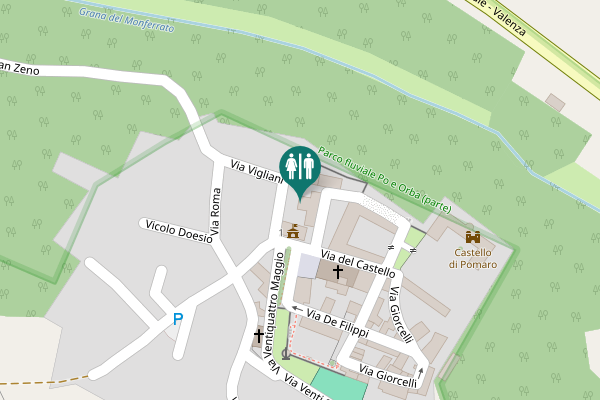 Map showing location of Piazza Libertà 3 Toilet
