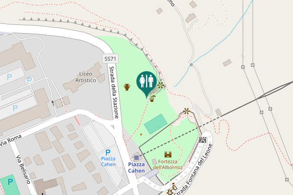 Map showing location of Strada della Stazione Toilet