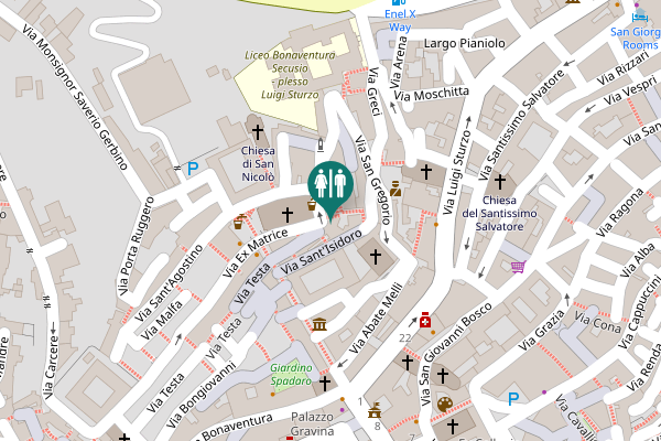 Map showing location of Via Orbitti Toilet