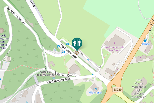 Map showing location of Via Panoramica 1 Toilet