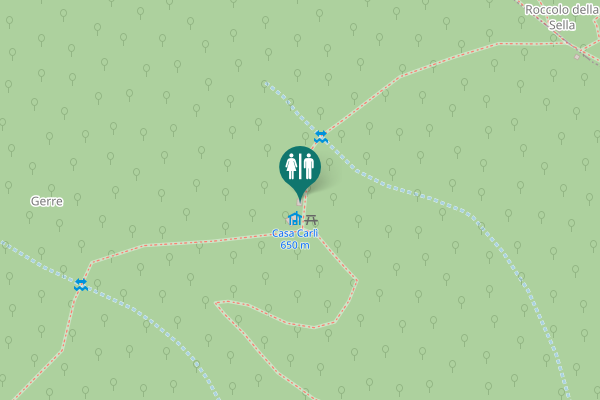 Map showing location of Villa Carcina Toilet