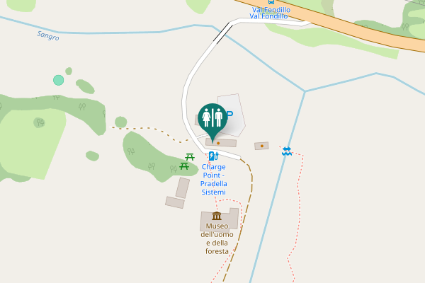 Map showing location of Strada Statale 83 Marsicana Toilet