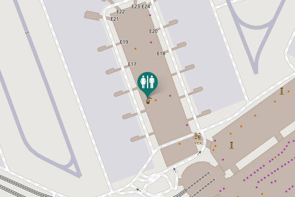 Map showing location of Via Leonardo da Vinci Toilet