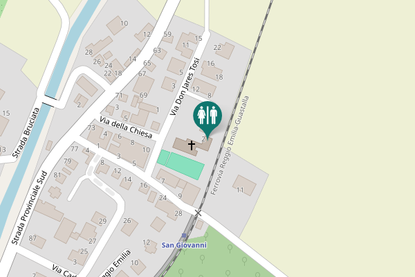 Map showing location of Toilette