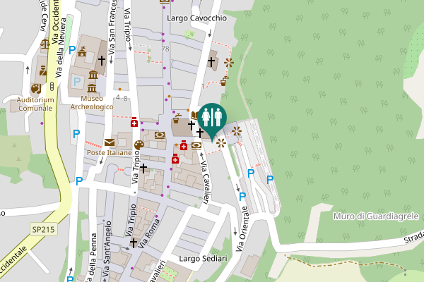 Map showing location of Toilette