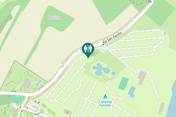 Map showing location of Via Fornella 1 Toilet