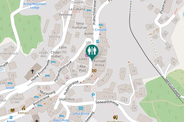 Map showing location of Poststrasse 131 Toilet
