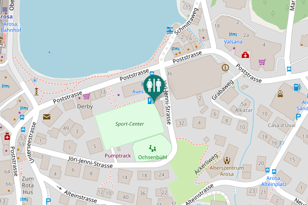 Map showing location of Jöri-Jenni-Strasse 36 Toilet