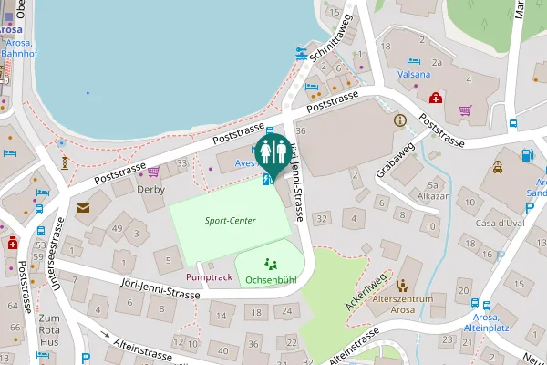 Map showing location of Jöri-Jenni-Strasse 36 Toilet