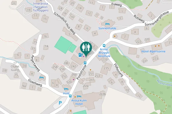 Map showing location of Poststrasse 251 Toilet