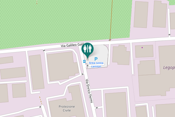 Map showing location of Via Enrico Fermi Toilet