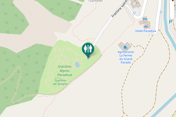 Map showing location of Frazione Valnontey 44 Toilet