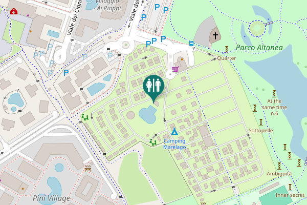 Map showing location of Viale dei Cigni 18 Toilet