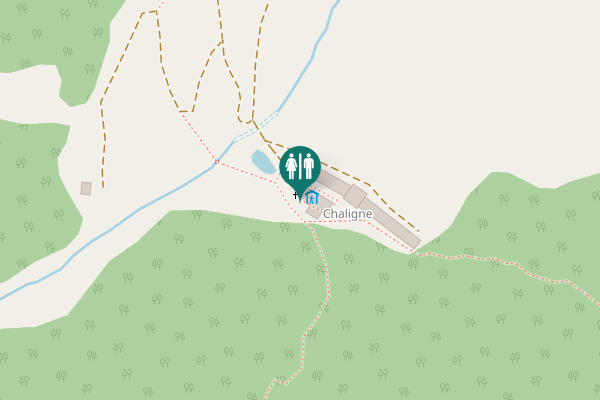 Map showing location of Gignod Toilet