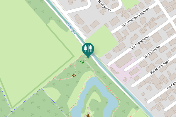 Map showing location of Via dei Navigatori Toilet