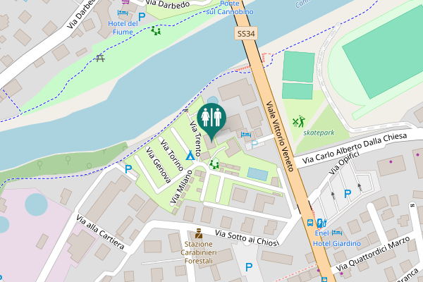 Map showing location of Via Sotto ai Chiosi 81/a Toilet