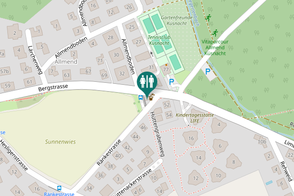 Map showing location of Bergstrasse 75 Toilet