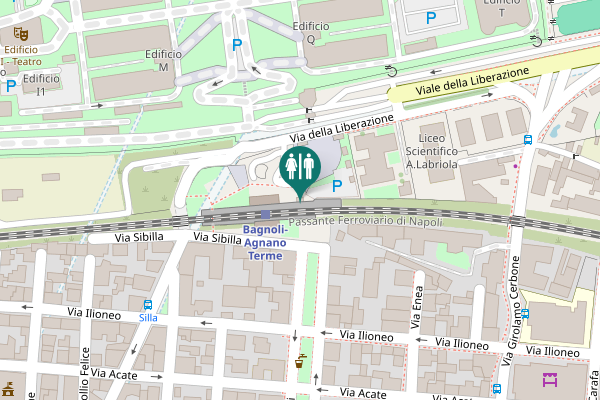 Map showing location of Naples Toilet