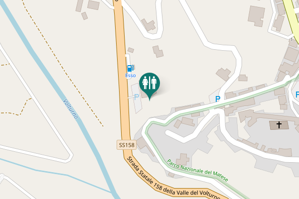 Map showing location of Colli a Volturno Toilet