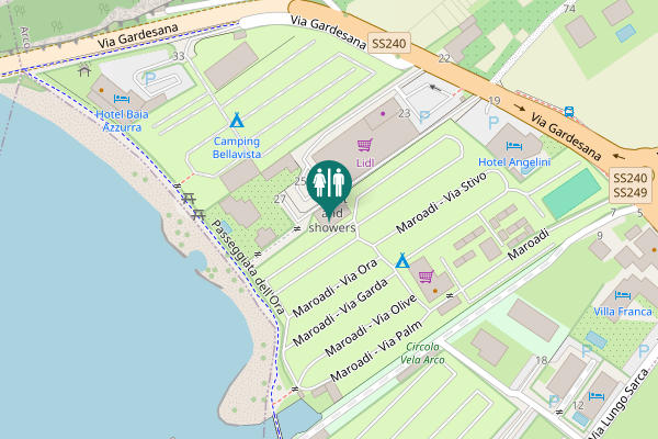 Map showing location of Via Gardesana 13 Toilet
