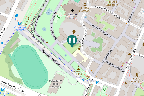 Map showing location of Via Anfiteatro Fausto Toilet