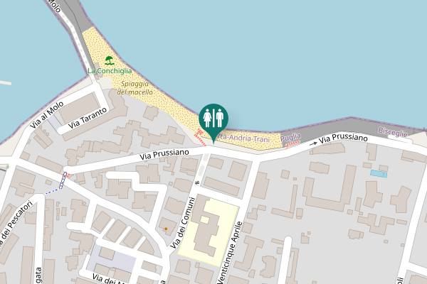 Map showing location of Via Prussiano Toilet