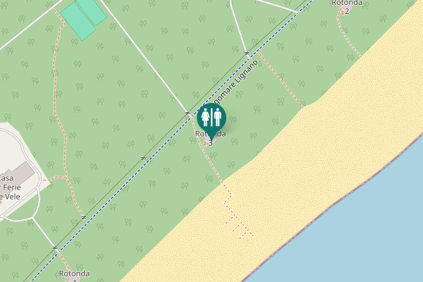 Map showing location of Lungomare Lignano Toilet