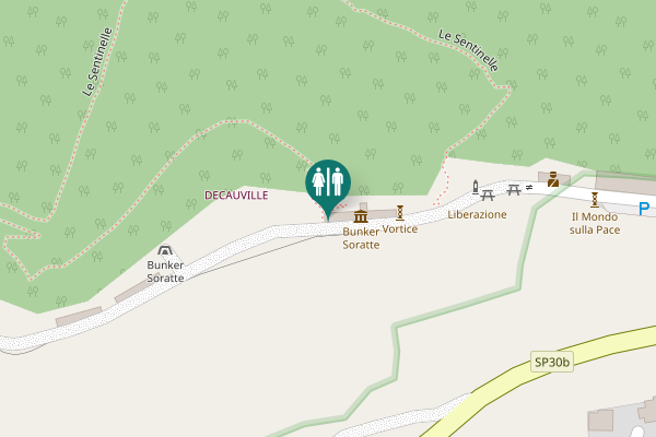 Map showing location of Sant'Oreste Toilet