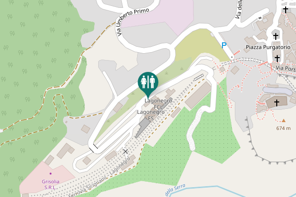 Map showing location of Lagonegro Toilet