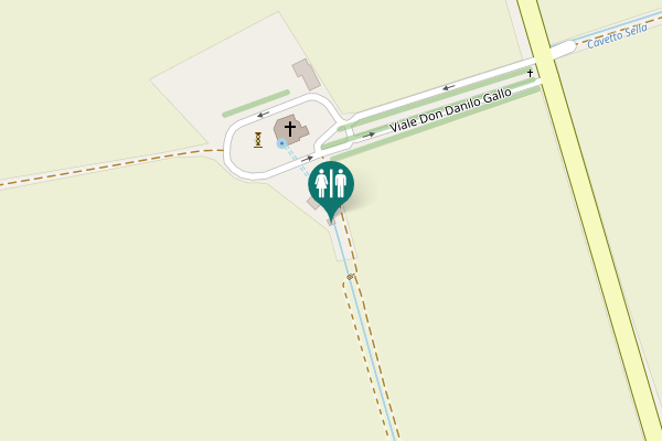 Map showing location of Viale Don Danilo Gallo Toilet