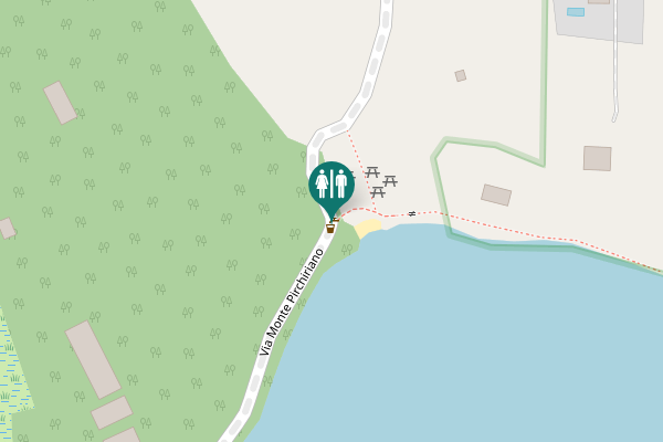 Map showing location of Via Monte Pirchiriano Toilet