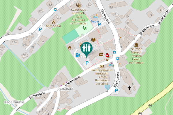 Map showing location of Hauptmann-Schweiggl-Platz - Piazza Hauptmann Schweiggl 14 Toilet