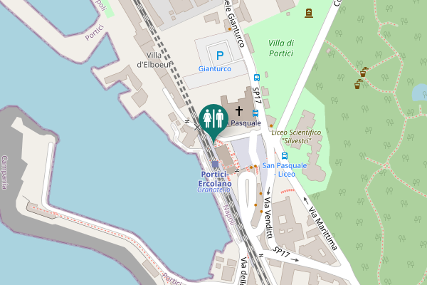 Map showing location of Portici - Ercolano Toilet