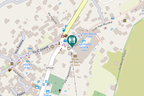 Map showing location of Piazza della Vittoria 13 Toilet