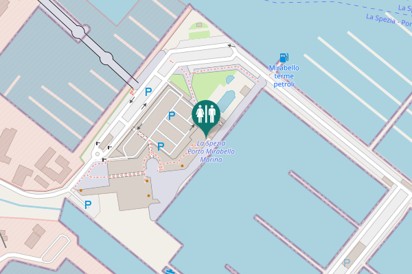 Map showing location of La Spezia Toilet