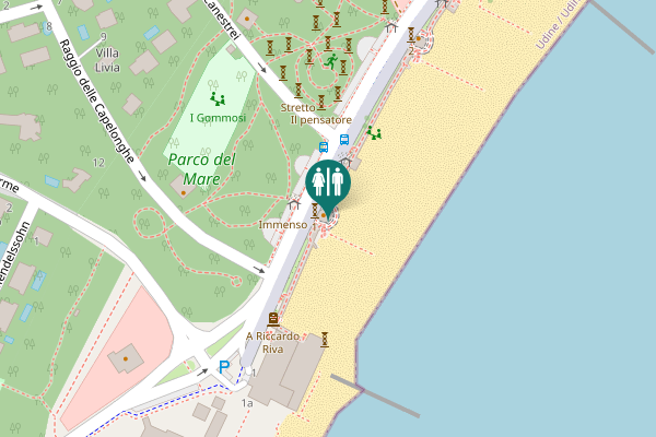 Map showing location of Lungomare Alberto Kechler 2 Toilet