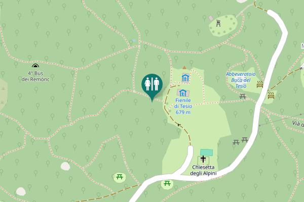 Map showing location of Gavardo Toilet