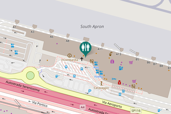 Map showing location of Via Aeroporto 13 Toilet