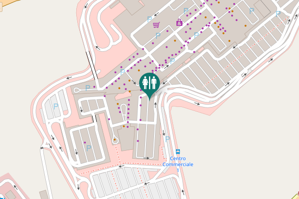Map showing location of Strada Gelso Bianco 85 Toilet