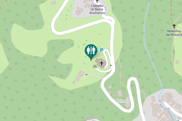 Map showing location of Varallo Toilet
