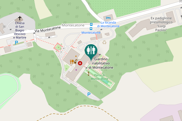 Map showing location of Via Montecatone 37 Toilet
