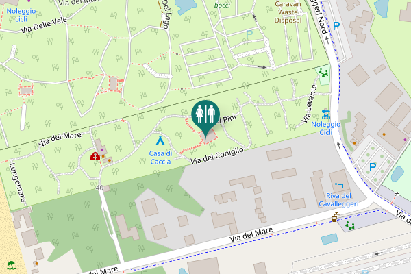 Map showing location of Via del Mare 40 Toilet