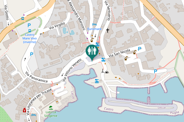 Map showing location of Piazza Dante 9 Toilet