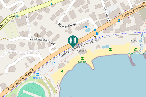 Map showing location of Galleria Capo Nero - Villa Matutia Toilet