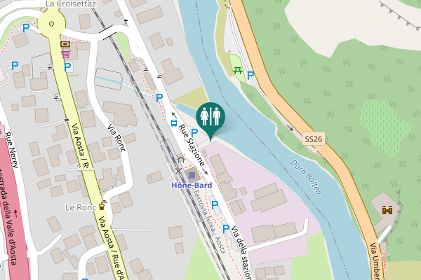 Map showing location of Rue Stazione Toilet