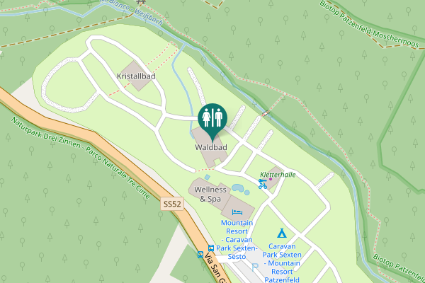 Map showing location of Via San Giuseppe - St.-Josef-Straße 54 Toilet