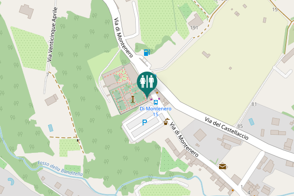 Map showing location of Via di Montenero 195 Toilet
